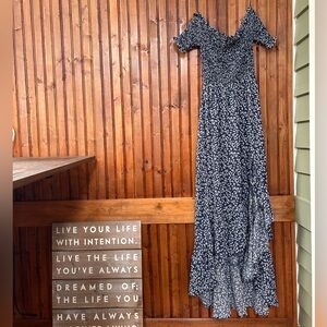 Blue Floral midi/ maxi Dress